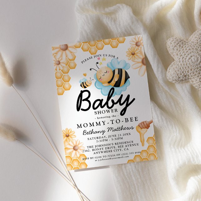 Invitación Baby Shower de verano de Mommy-to-Bee (Subido por el creador)