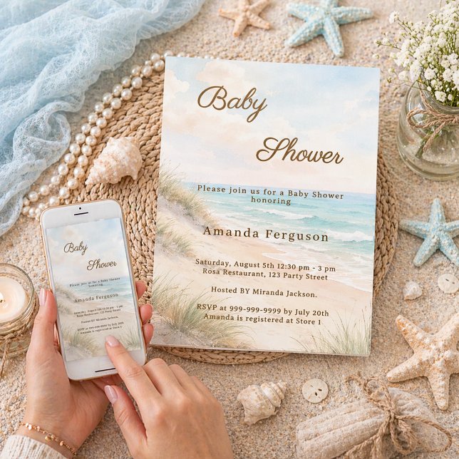 Invitación Baby Shower de verano en la playa (Subido por el creador)