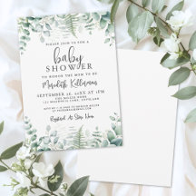 Baby Shower de Verde Eucalipto