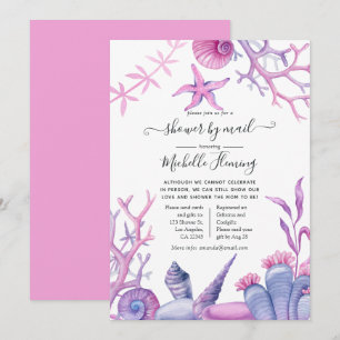 Invitación Baby Shower de Vida Oceánica en Acuarela por Corre