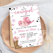 Baby Shower de Western Pink Cowgirl Rodeo Ranch