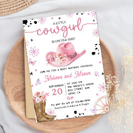 Invitación Baby Shower de Western Pink Cowgirl Rodeo Ranch