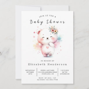 Invitación Baby Shower de Whimsy Happy Bear