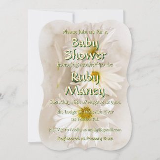 Invitación Baby Shower de White Daisies