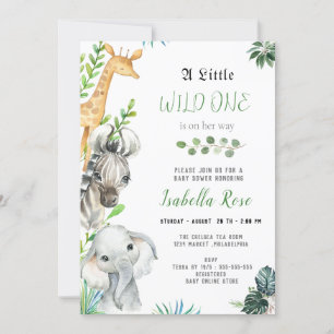 Invitación Baby Shower de Wild One Animals Boy