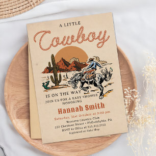 Invitación Baby Shower de Wild West Cowboy