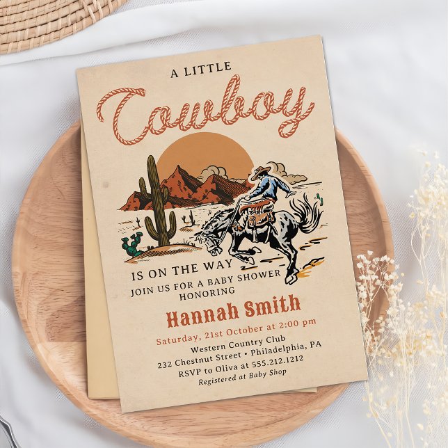 Invitación Baby Shower de Wild West Cowboy (Subido por el creador)