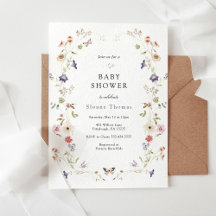 Invitación Baby Shower de Wildflower Meadow Wreath