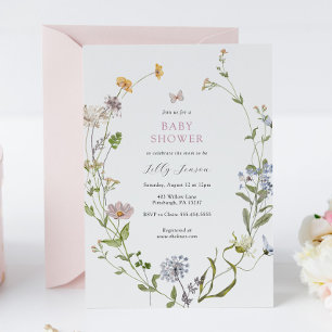 Invitación Baby Shower de Wilflower Butterfly Meadow