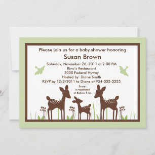 Invitación Baby Shower de Willow Deer Green