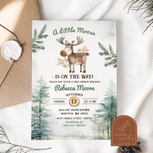 Baby Shower de Winter Forest Moose