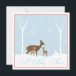 Invitación Baby Shower de Winter Twin Deers<br><div class="desc">Envíe a todos sus huéspedes esta adorable invitación a ducha de bebé de personalizable "ciervos gemelos de invierno". Los elementos coincidentes incluyen: sello postal,  pegatinas a favor,  etiqueta de sello para sobres y dirección.</div>