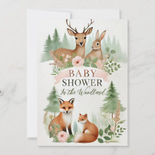 Invitación Baby Shower de Woodland Animals