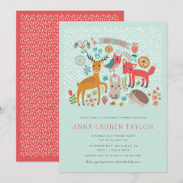 Invitación Baby Shower de Woodland Animals
