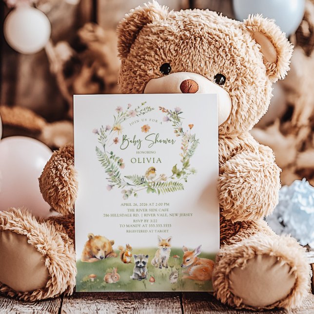Invitación Baby Shower de Woodland Animals (Subido por el creador)