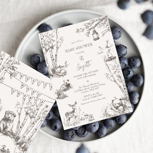Invitación Baby Shower de Woodland Animals