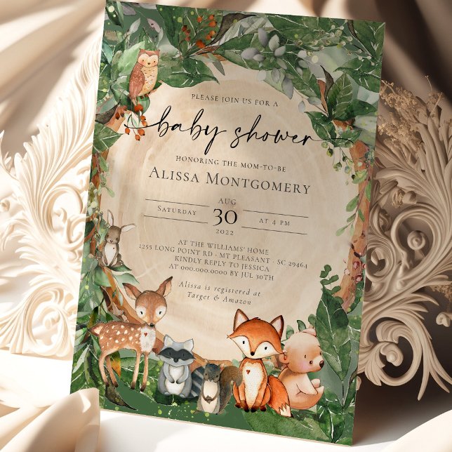 Invitación Baby Shower de Woodland Animals (Subido por el creador)