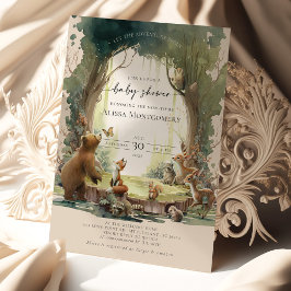 Invitación Baby Shower de Woodland Animals