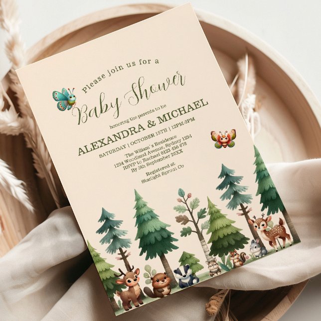 Invitación Baby Shower de Woodland Animals (Subido por el creador)
