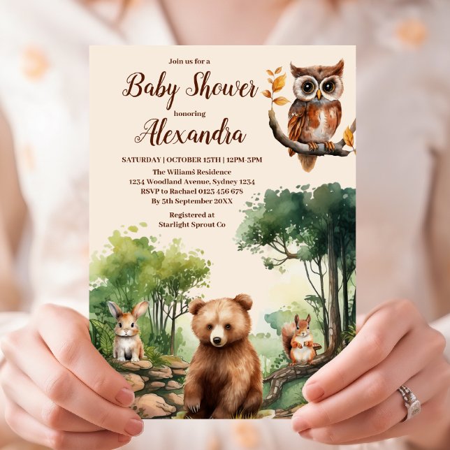 Invitación Baby Shower de Woodland Animals (Subido por el creador)