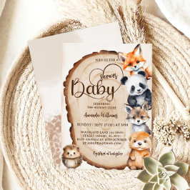 Invitación Baby Shower de Woodland Cute Stuffed Animals