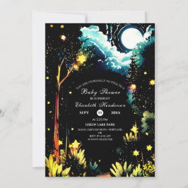 Invitación Baby Shower de Woodland encantado