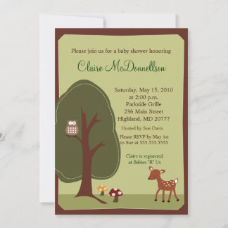 Invitación Baby Shower de Woodland Forest Nature 5