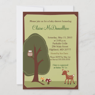 Invitación Baby Shower de Woodland Forest Nature 5