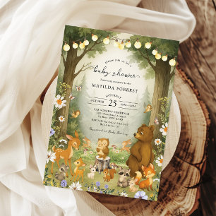 Invitación Baby Shower de Woodland Storybook Forest Animals