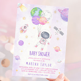 Invitación Baby Shower del astronauta Planeta Rocket - Espaci