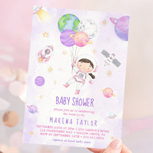 Invitación Baby Shower del astronauta Planeta Rocket - Espaci