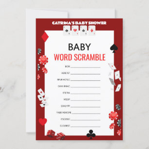 Invitación Baby Shower del Casino Ace - Nombre Editable, 5x7
