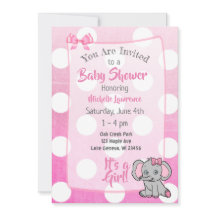 Baby Shower del Chica Elefante Rosa
