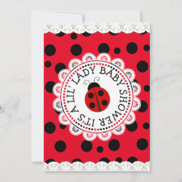Invitación Baby Shower del Chica Red Ladybug