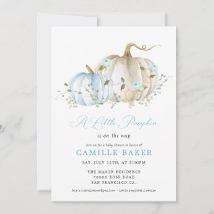 Invitación Baby Shower del Chico de Calabaza Caída