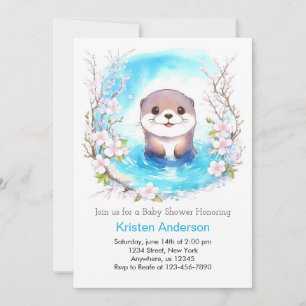 Invitación Baby Shower del Cuaderno Watercolor Boy