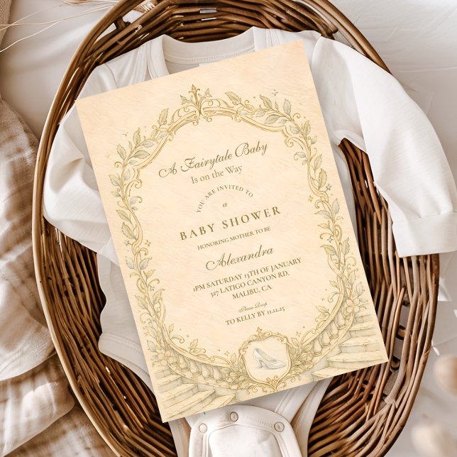 Invitación Baby Shower del Cuento de Hadas Encantado (Subido por el creador)