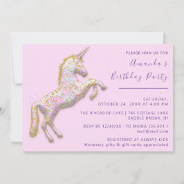 Invitación Baby Shower del cumpleaños del caballo de la Unico