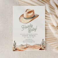 Invitación Baby Shower del desierto occidental How