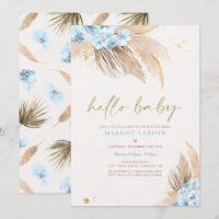 Baby Shower del desierto tropical bohemio de Pampa