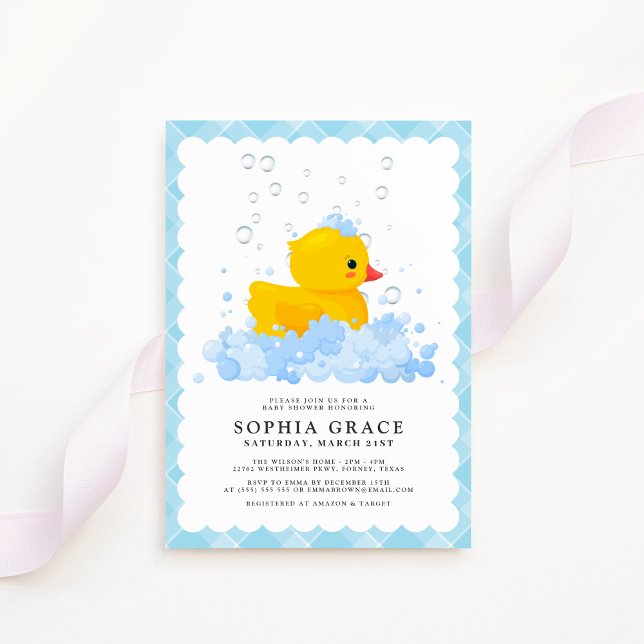Invitación Baby Shower del duque de goma (Subido por el creador)