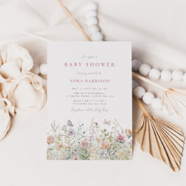 Invitación Baby Shower del estadio Spring Wilflower