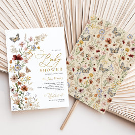 Invitación Baby Shower del Jardín de Flores Silvestres de Boh