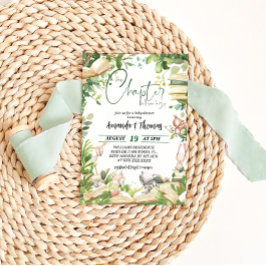 Invitación Baby Shower del libro de capítulos nuevo