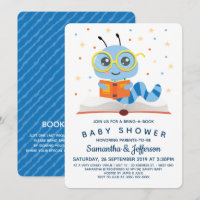 Baby Shower del libro de gusanos de biblioteca azu