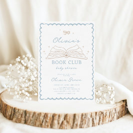 Invitación Baby Shower del libro de mano moderna