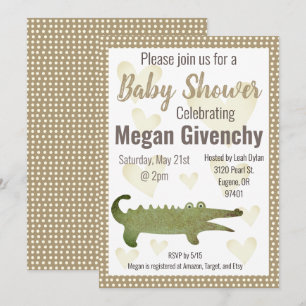 Invitación Baby Shower del ligador de sepia neutra