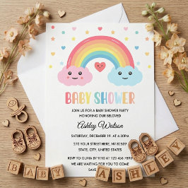 Invitación Baby Shower del Milagro del Arcoíris