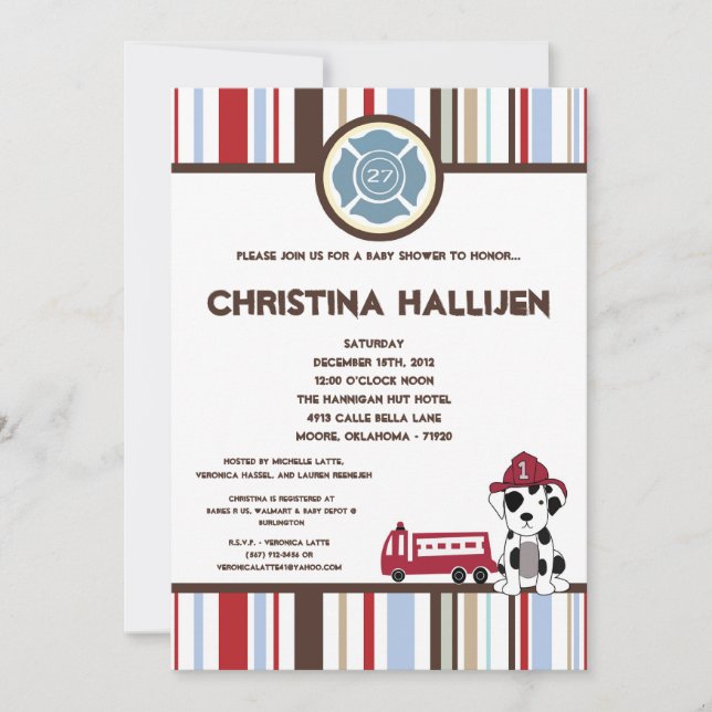 Invitación Baby Shower del motor de encendido Nojo (Anverso)