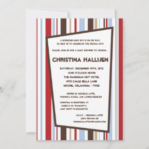 Invitación Baby Shower del motor de fuego Nojo las